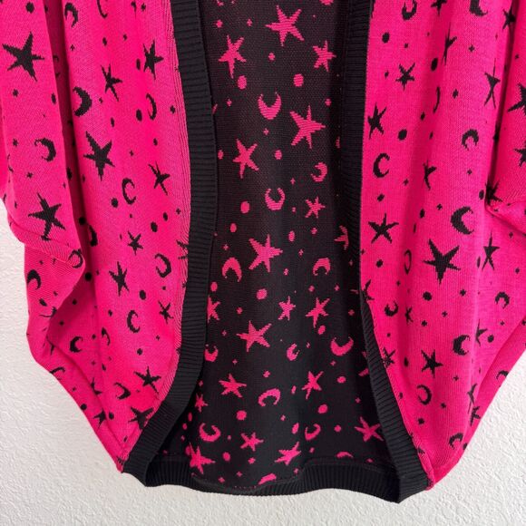 Elhoffer Design Cardigan Womens Essential Starry Witch Dolman Sweater Shrug Pink - Picture 5 of 10